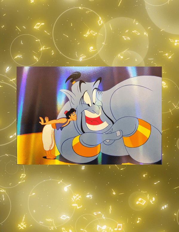 Hologram Postcard [Disney] Aladdin Genie