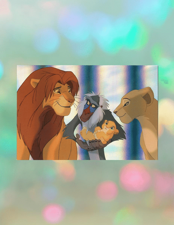 Hologram Postcard [Disney] Lion King Simba and Nala