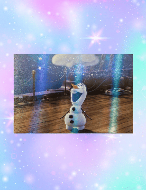 Hologram Postcard [Disney] Frozen Snow Cloud Olaf
