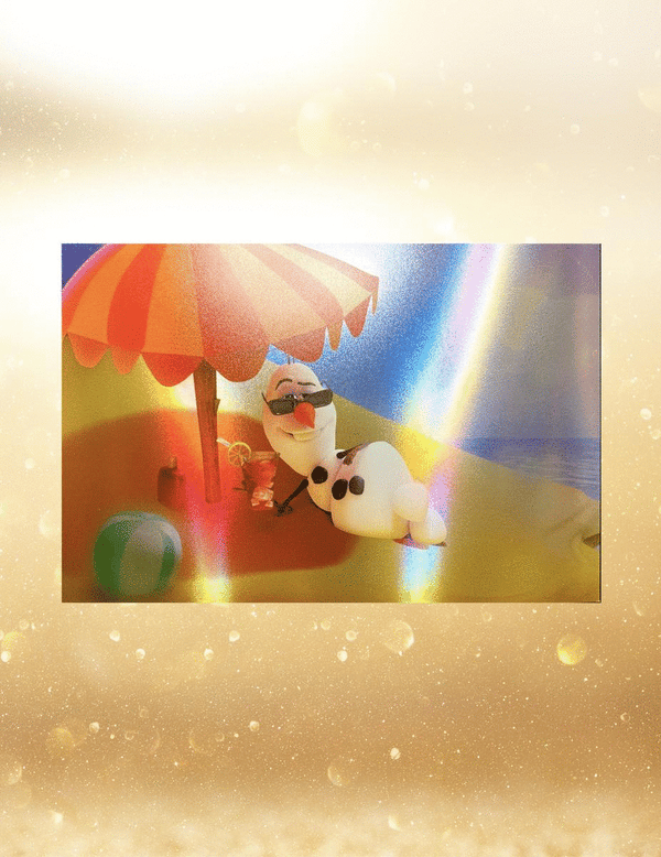 Hologram Postcard [Disney] Frozen Summer Olaf