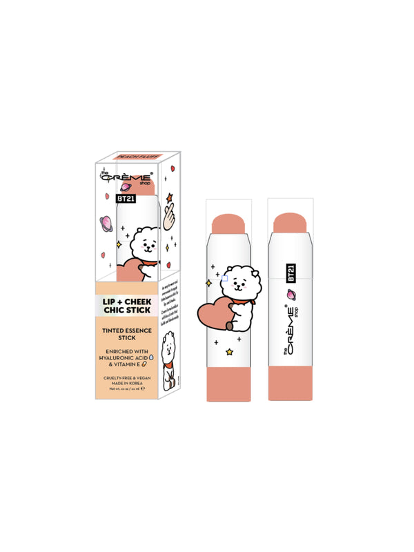 THE CREME SHOP Tinted Essence Stick Lip & Cheek - BT21 RJ Peach Fluff