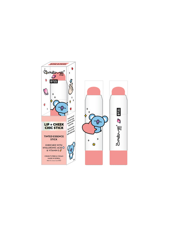 THE CREME SHOP Tinted Essence Stick Lip & Cheek - BT21 Koya Rose & Doze