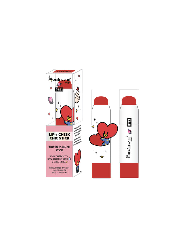 THE CREME SHOP Tinted Essence Stick Lip & Cheek - BT21 Tata K-Pop Red