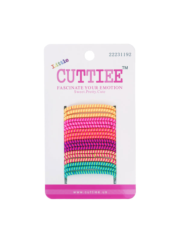 CUTTIEE 2mm Colorful Elastic Hair Band 18PC