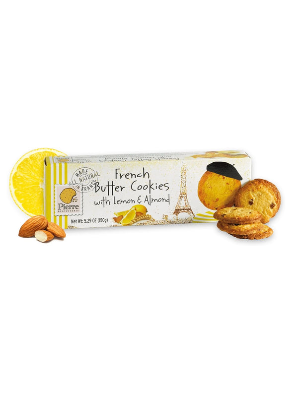 Pierre Biscuiterie French Butter Cookies with Lemon & Almond 5.29oz