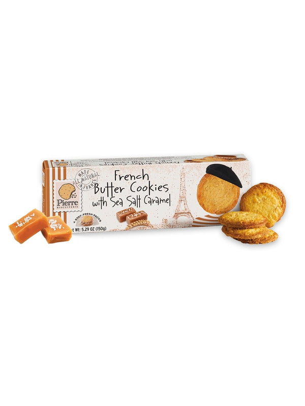 Pierre Biscuiterie French Butter Cookies with Sea Salt Caramel 5.29oz