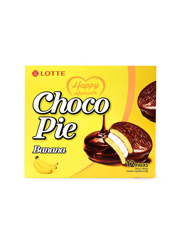 LOTTE Choco Pie (Banana) 12PC 11.85oz(336g)