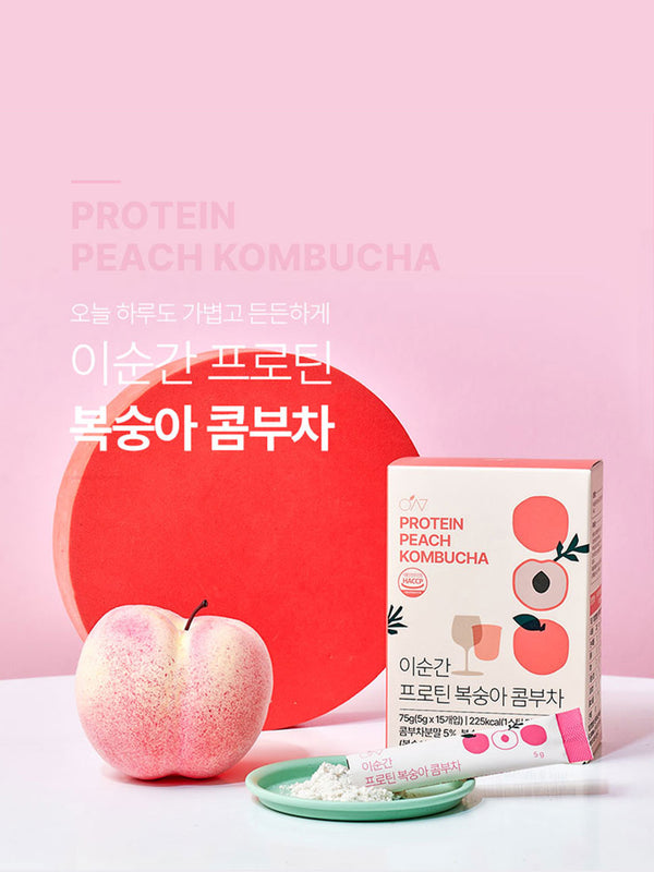 SIMBAK Protein Peach Kombucha 15T