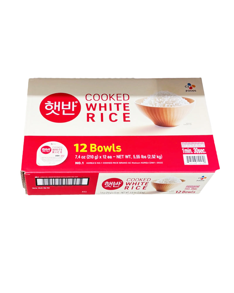 Cj Cooked Withe Rice CJ Cooked White Rice Bowl 210g(7.4oz) x 12 – TIMELY BASKET