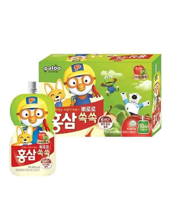 PALDO Red Ginseng Pororo - APPLE & PLUM (100mLx10)