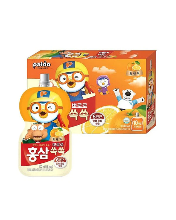 PALDO Red Ginseng Pororo - ORANGE (100mLx10)