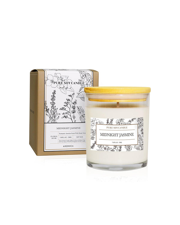 ARONICA Pure Soy Candle - Midnight Jasmine 200g(7.05oz)