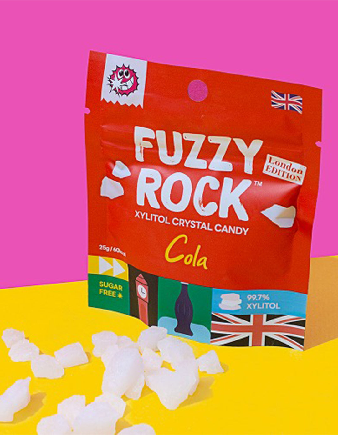 *FUZZY ROCK Sugar-Free Xylitol Candy Cola 25g(0.88oz) – TIMELY BASKET