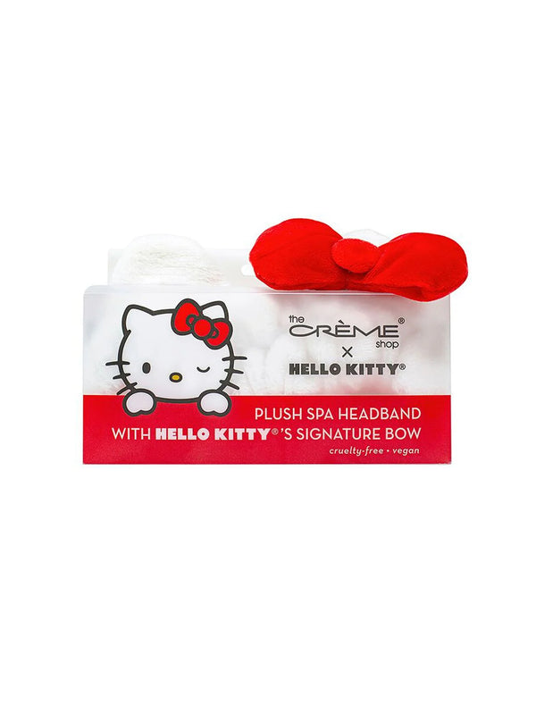 THE CREME SHOP Hello Kitty Hello Kitty Plush Spa Headband with Signature Bow in Red