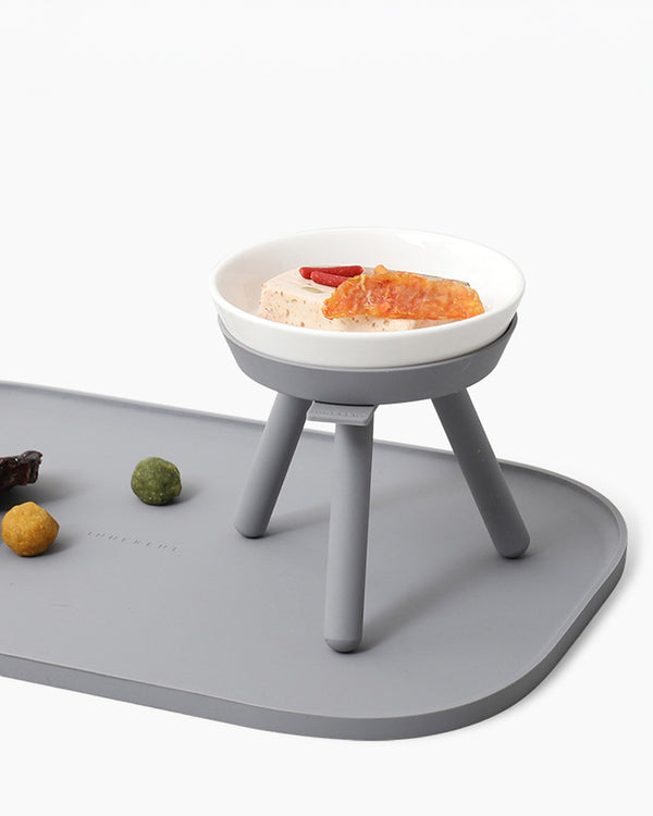 PETS SO GOOD Oreo Elevated Pet Feeder Table - Gray