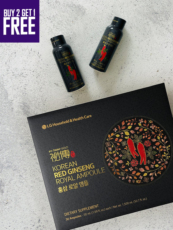 RE:TUNE GOLD VISION Korean Red Ginseng Royal Ampoule 30PC (2+1 PROMOTION)
