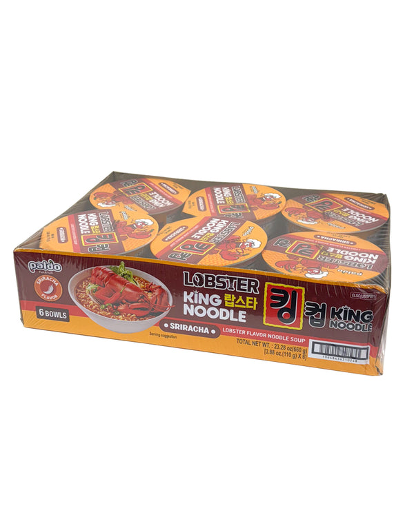 PALDO Lobster Sriracha Flavor King Cup Noodle 110g(3.88oz)x6 [CASE]