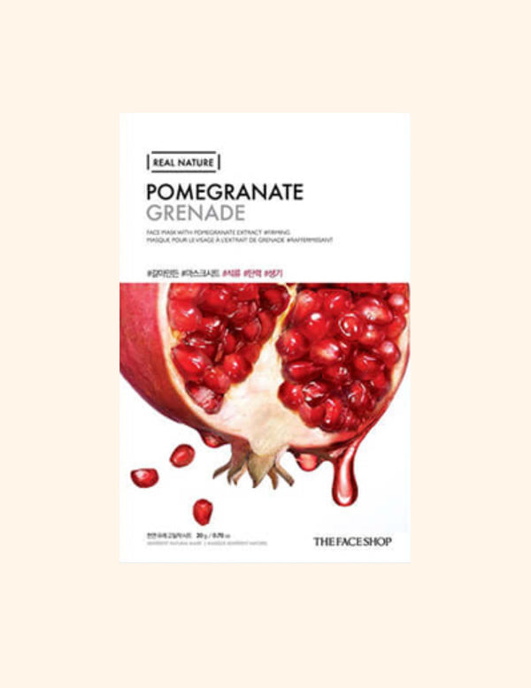 THE FACE SHOP Real Nature Face Mask Sheet (POMEGRANATE) Free Gift