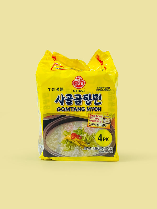 Beef Bone Flavored Noodle Soup [Gomtang Myon] 4PK