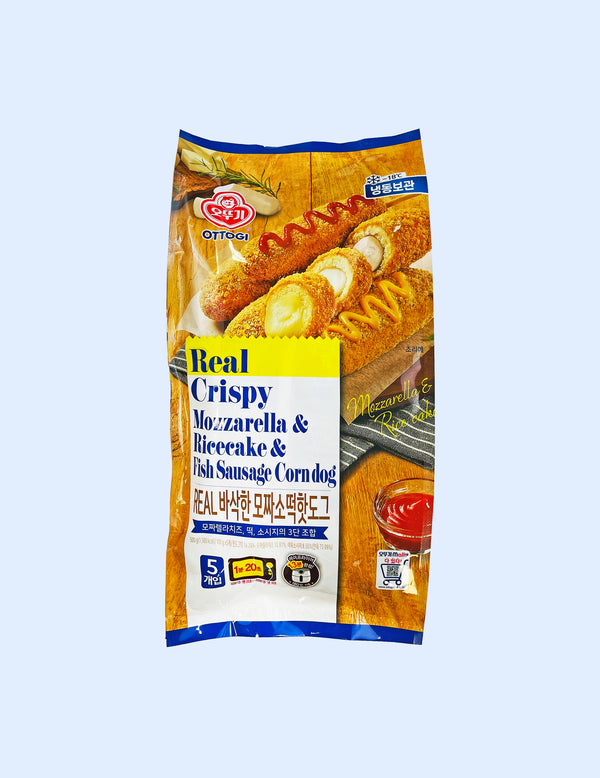 Real Crispy Cheese & Rice Cake [So-Tteok] Corn Dog