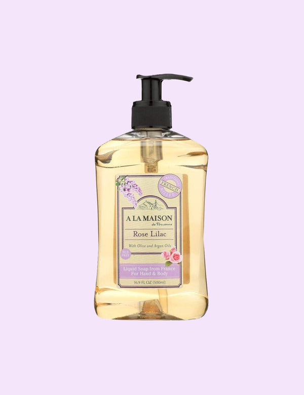 Rose Lilac Liquid Soap with Olive and Argan Oils