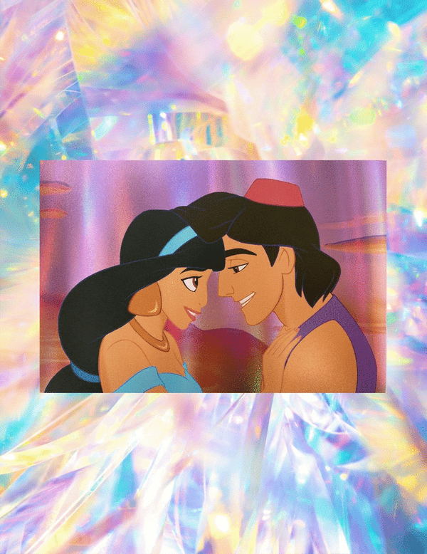 Hologram Postcard [Disney] Aladdin Love