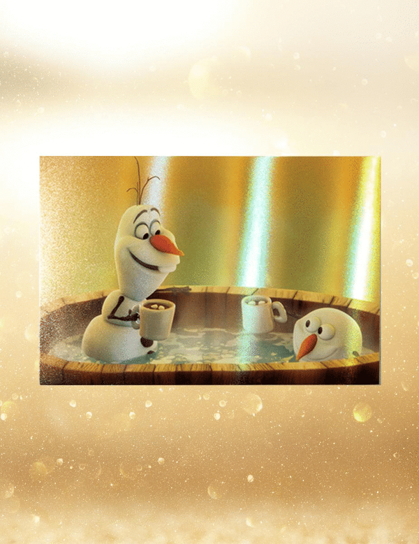 Hologram Postcard [Disney] Frozen Hot Chocolate Olaf