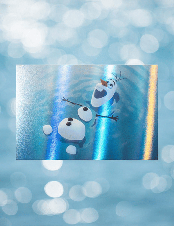 Hologram Postcard [Disney] Frozen Swimming Olaf