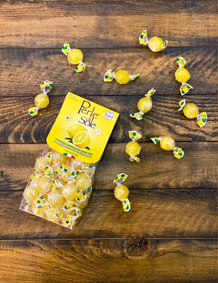 Perle di Sole Amalfi Lemon Drops Hard Candies, 12.35 oz Cardboard Box